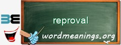 WordMeaning blackboard for reproval